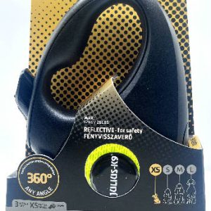 JK9 Retractable Dog Leash automata szalagos póráz – neonsárga, XS / 3 m