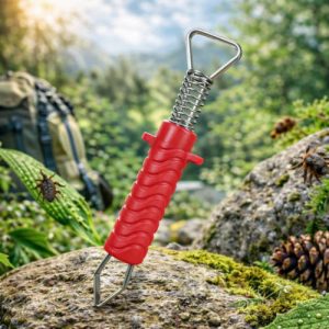 Trixie Tick Tweezers kullancs csipesz kisállatok részére – fekete/piros, 8 cm
