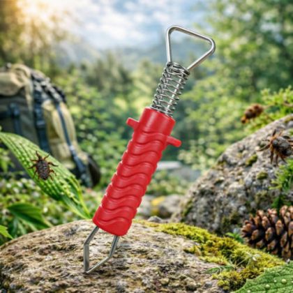 Trixie Tick Tweezers kullancs csipesz kisállatok részére – fekete/piros, 8 cm
