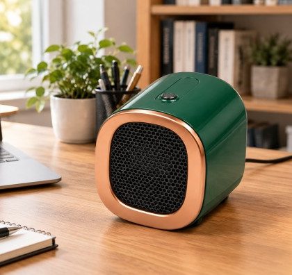 Kompakt elektromos mini hősugárzó – zöld