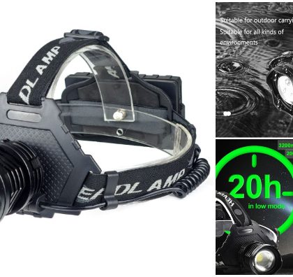 P70 1000 lumenes fejlámpa
